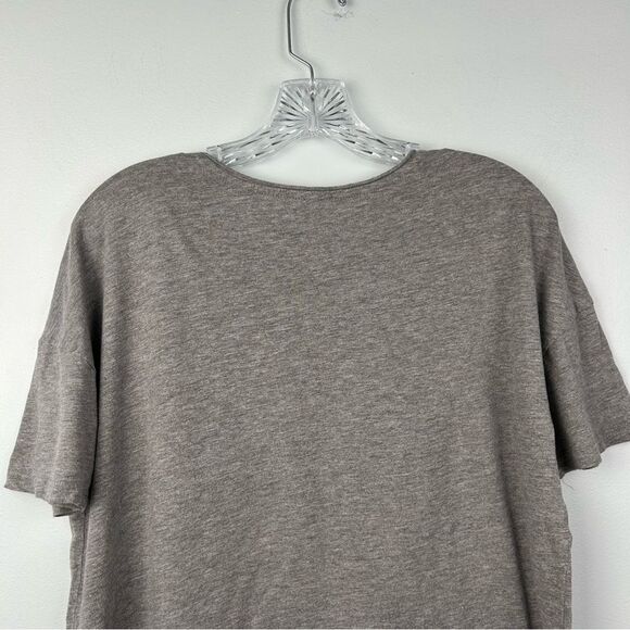 Disney Winnie the Pooh Cropped Rolled Neck Tee Shirt Gray W Cream Zebra Sz S - Picture 10 of 12